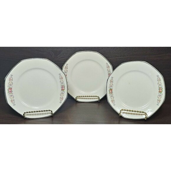 Homer Laughlin White Octagon Shaped Dinnerware Food Serving Plates Lot Of 3 - Picture 1 of 9